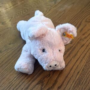 Steiff Pink Stuffed Pig Plush Toy